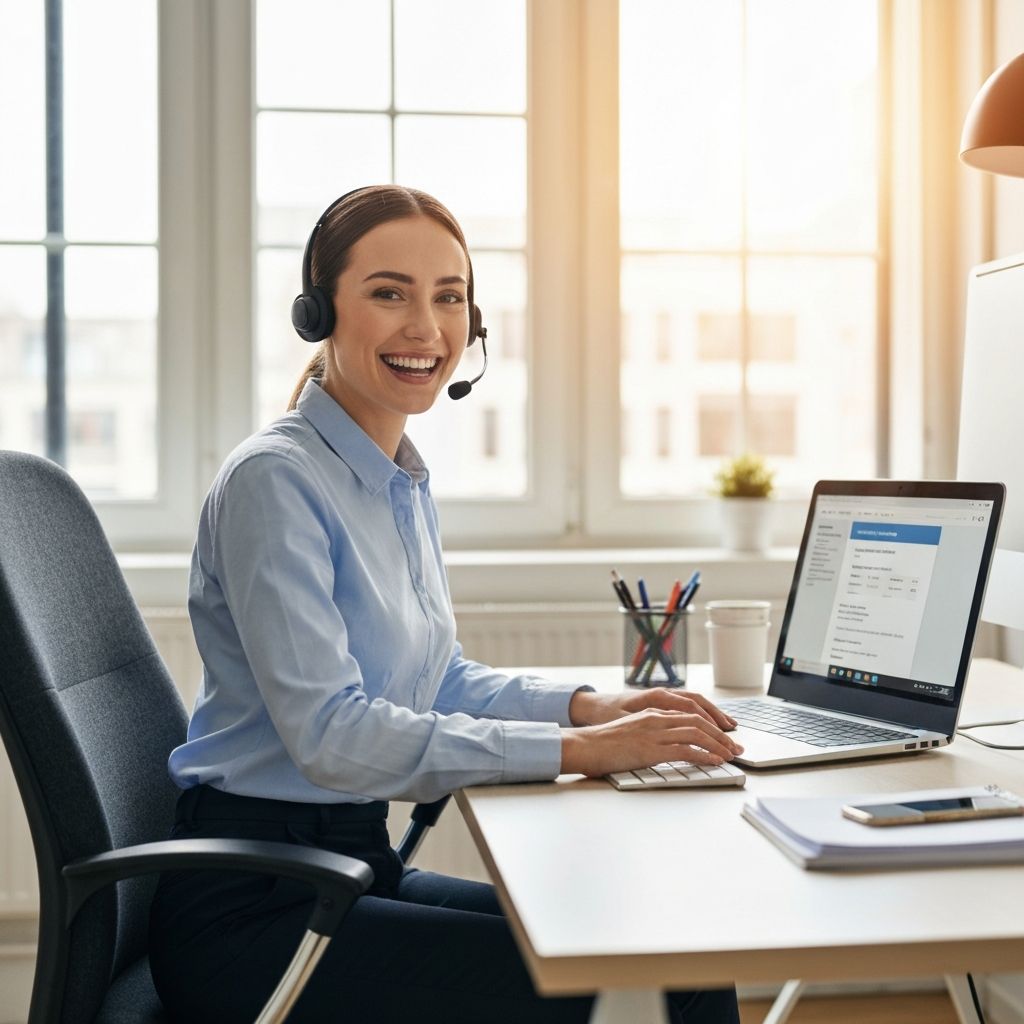 Friendly customer support representative